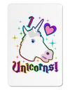 I love Unicorns Aluminum Magnet-TooLoud-White-Davson Sales