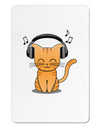 Cute Kitty With Headphones Aluminum Magnet-TooLoud-White-Davson Sales