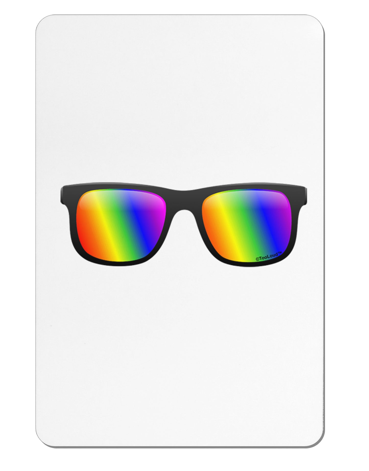 Pride Rainbow Lenses Aluminum Magnet by TooLoud-TooLoud-White-Davson Sales