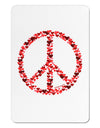 Peace Sign Hearts Red Aluminum Magnet-TooLoud-White-Davson Sales