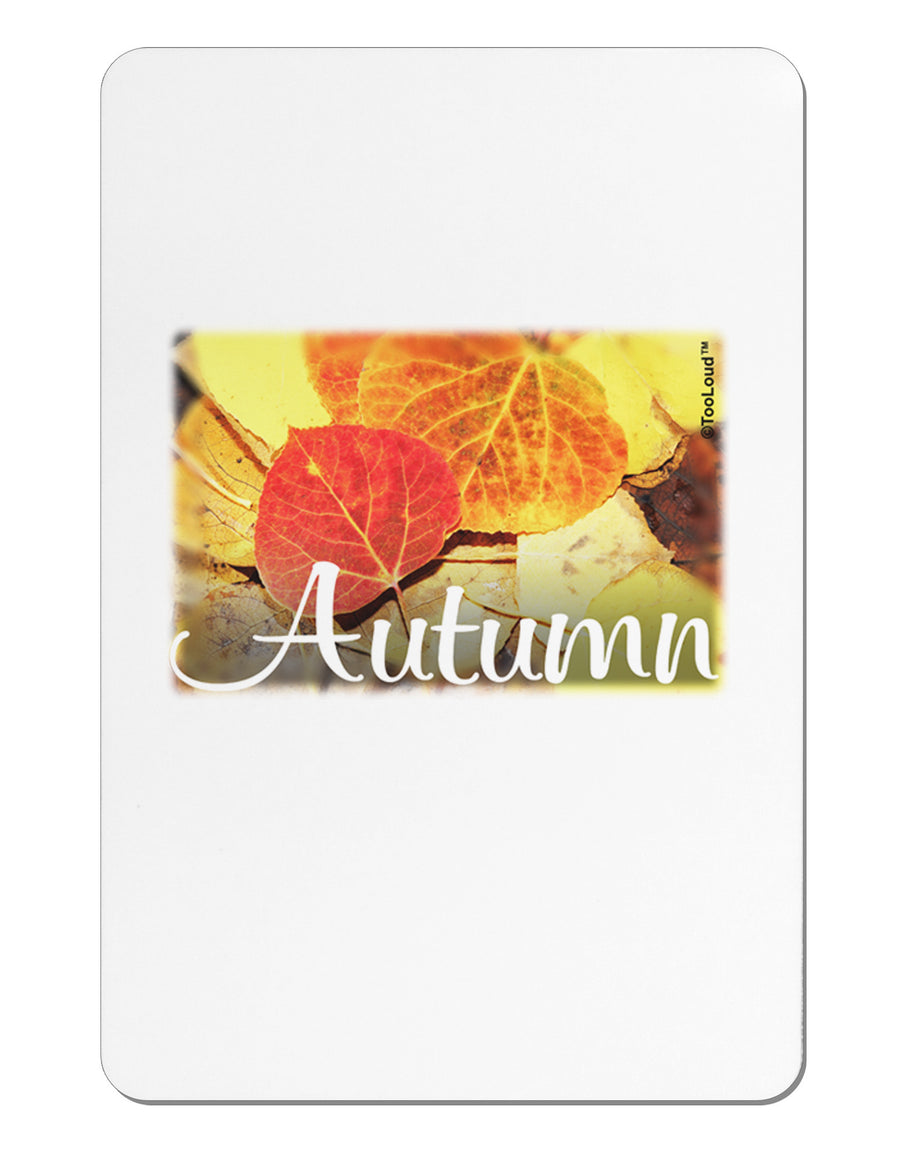 Colorado - Autumn Text Aluminum Magnet-TooLoud-White-Davson Sales