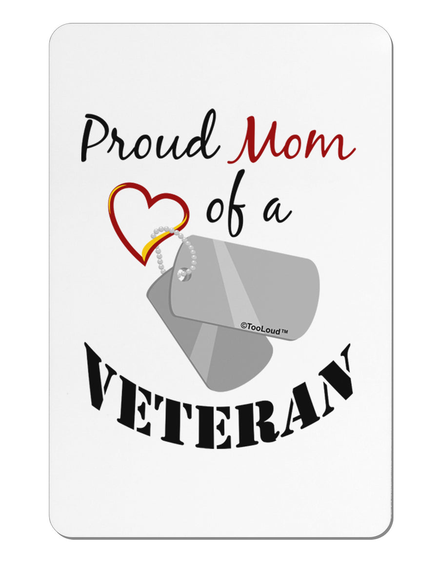 Mom of Veteran Aluminum Magnet-TooLoud-White-Davson Sales