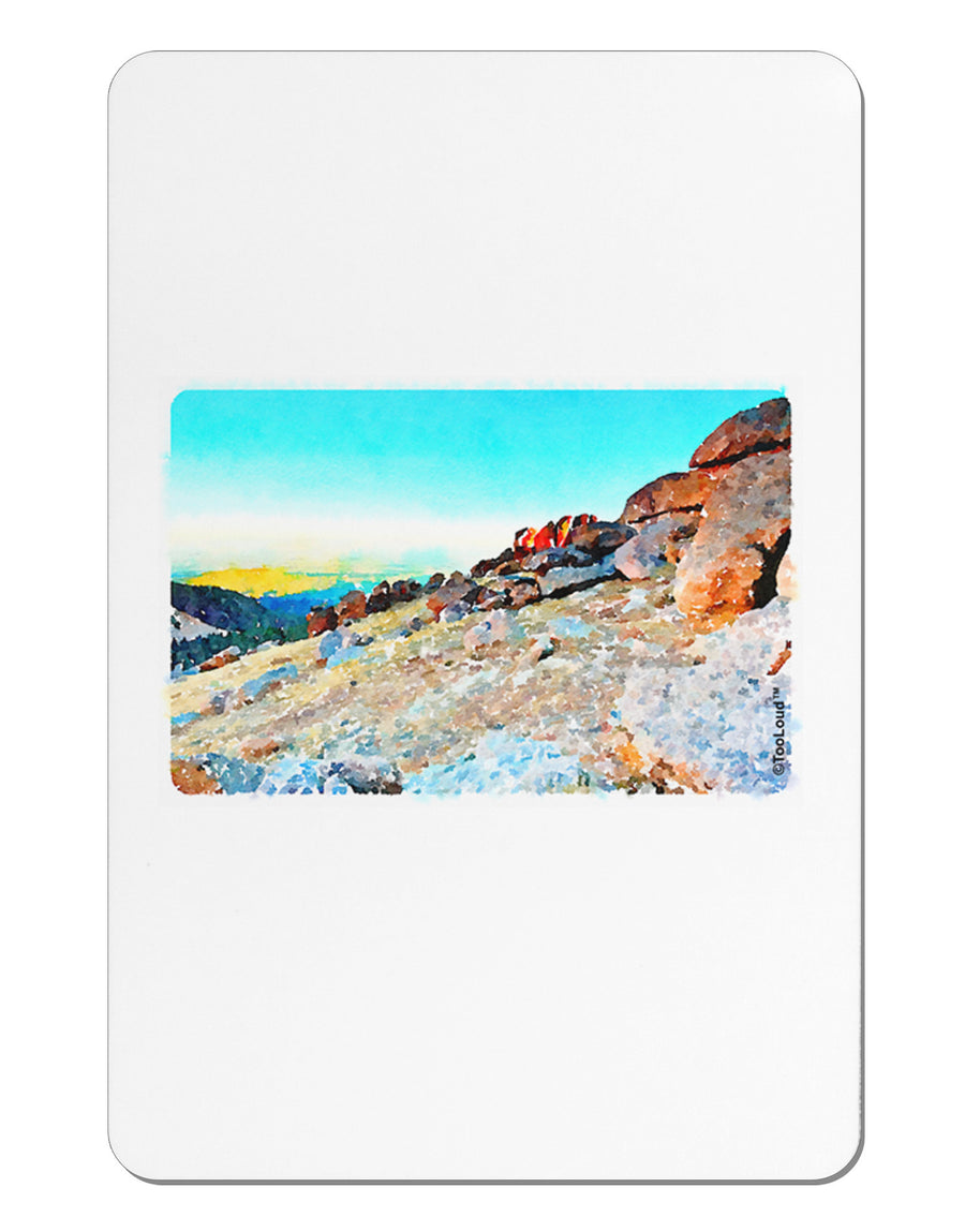 CO Rockies View Watercolor Aluminum Magnet-TooLoud-White-Davson Sales