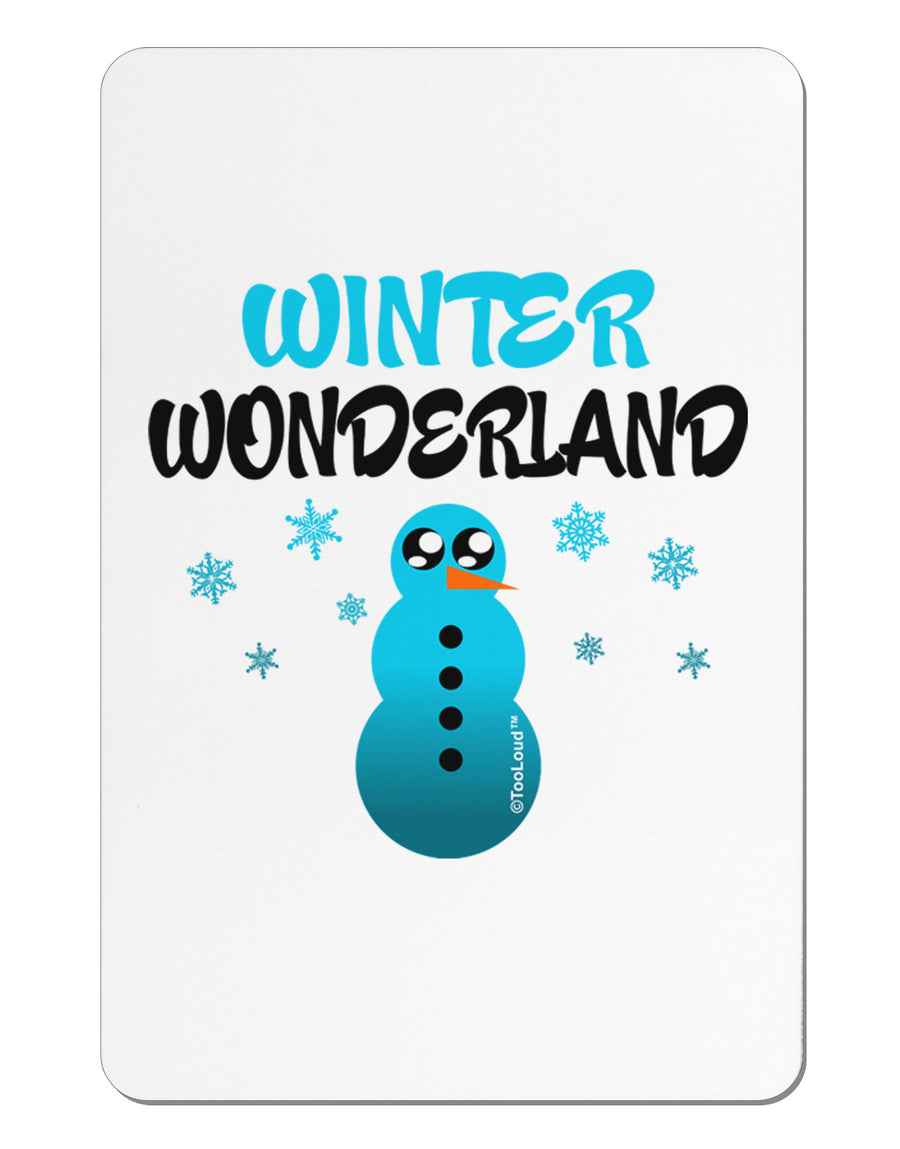 Winter Wonderland Snowman Aluminum Magnet-TooLoud-White-Davson Sales