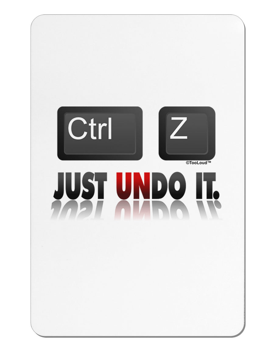 Ctrl Z Just Undo It Aluminum Magnet-TooLoud-White-Davson Sales