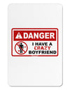 Danger - Crazy Boyfriend Aluminum Magnet-TooLoud-White-Davson Sales