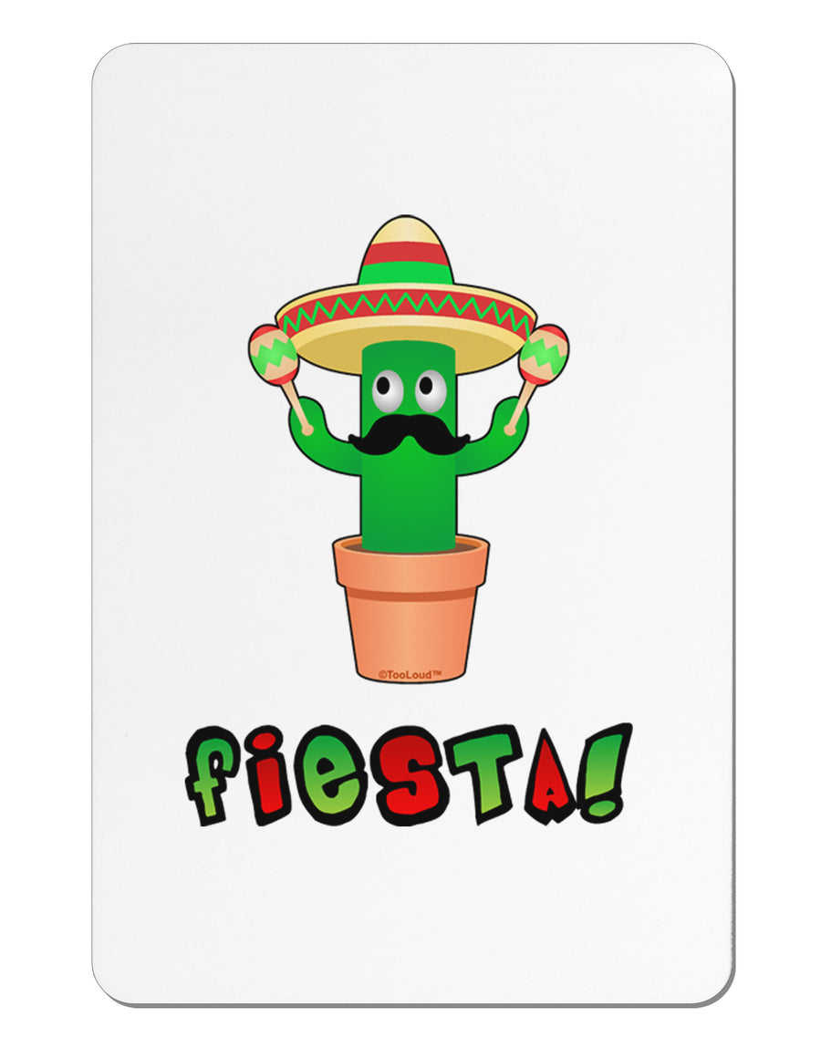 Fiesta Cactus Text Aluminum Magnet by TooLoud-TooLoud-White-Davson Sales