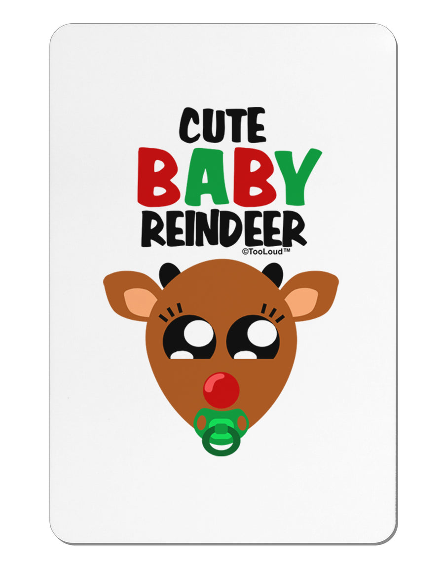 Cute Baby Reindeer Matching Deer Aluminum Magnet-TooLoud-White-Davson Sales