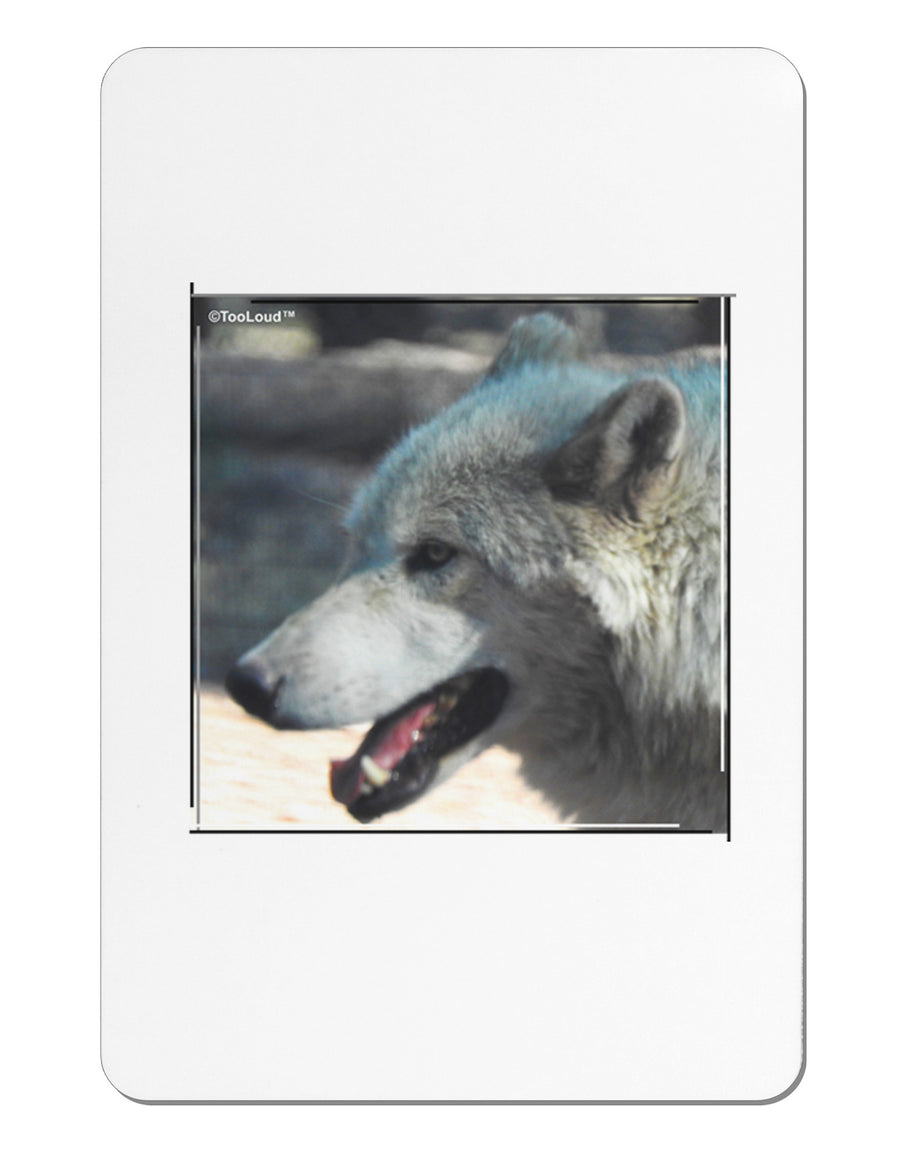 TooLoud White Wolf Face Aluminum Magnet-TooLoud-White-Davson Sales