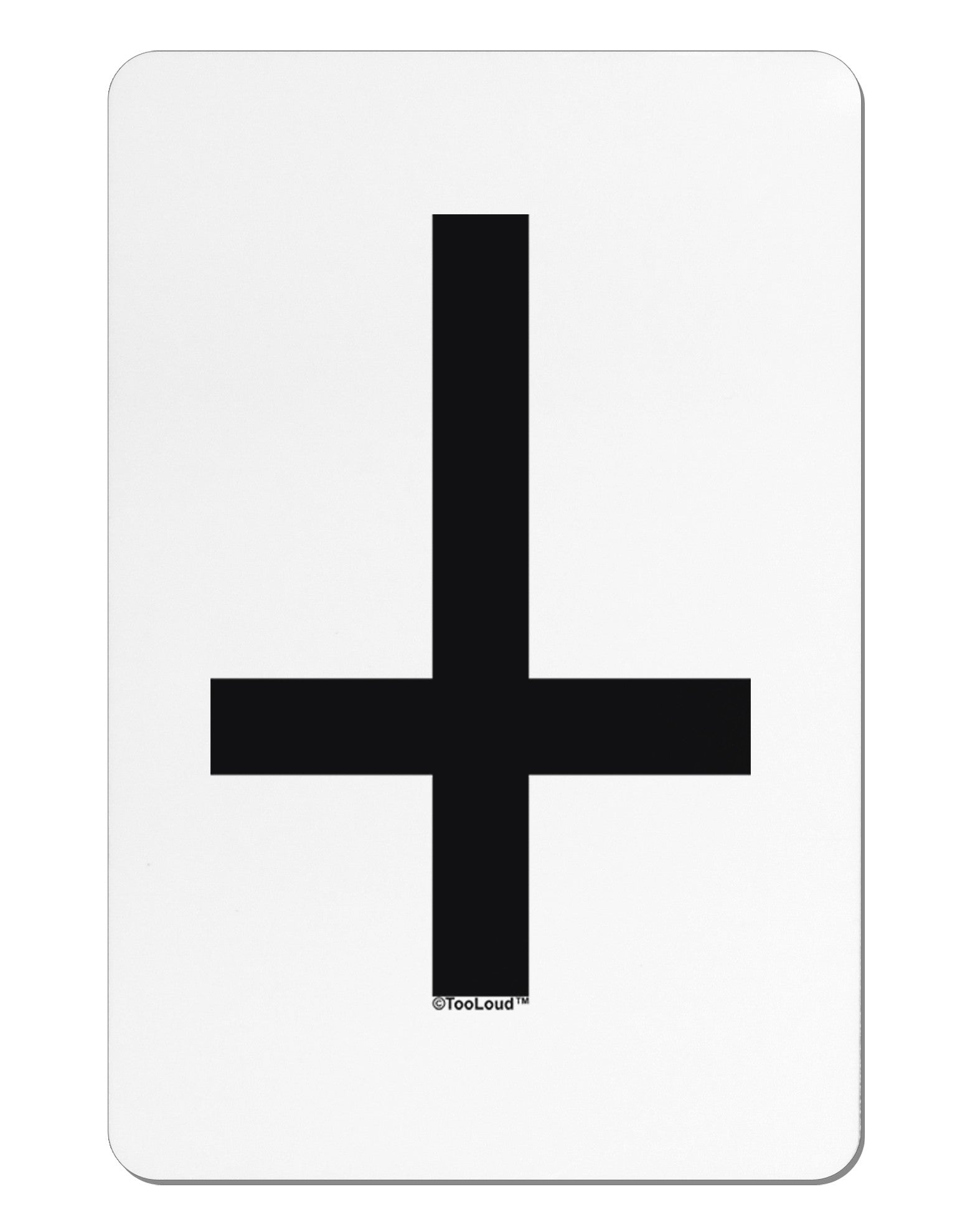 Inverted Cross Aluminum Magnet-TooLoud-White-Davson Sales