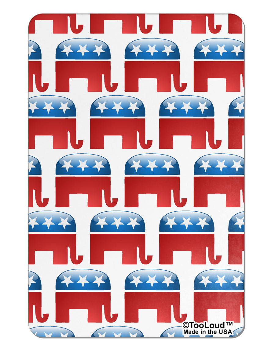 Republican Symbol All Over Aluminum Magnet All Over Print-TooLoud-White-Davson Sales