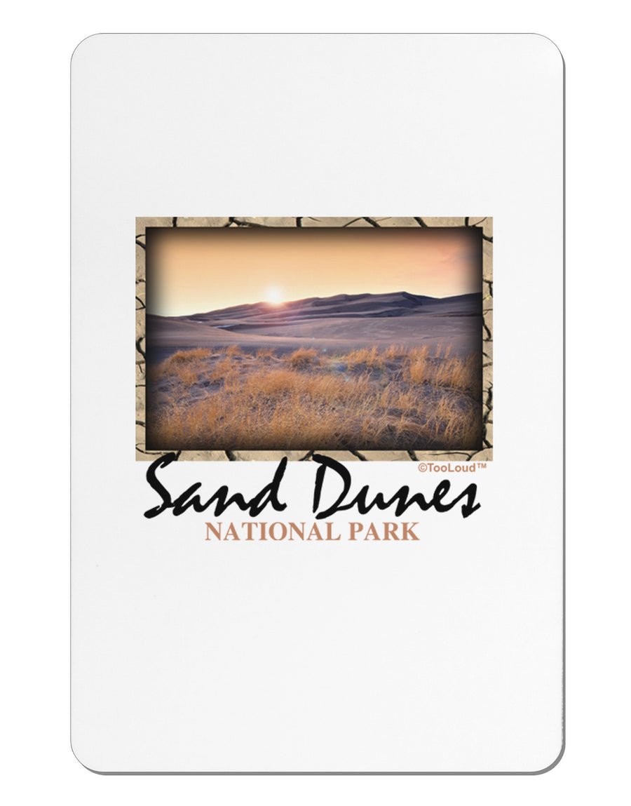 Colorado Sand Dunes Text Aluminum Magnet-TooLoud-White-Davson Sales