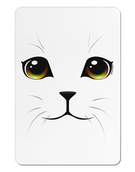 TooLoud Yellow Amber-Eyed Cute Cat Face Aluminum Magnet-TooLoud-White-Davson Sales