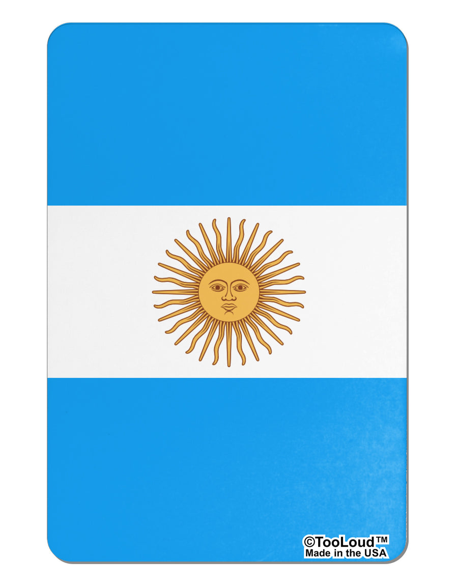 Argentina Flag AOP Aluminum Magnet All Over Print-TooLoud-White-Davson Sales