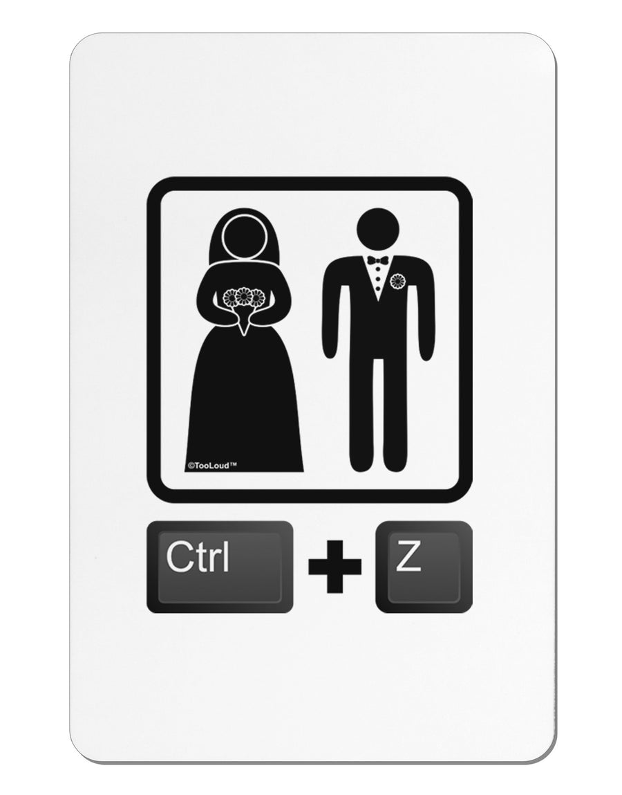 Ctrl Z - Marriage Aluminum Magnet-TooLoud-White-Davson Sales