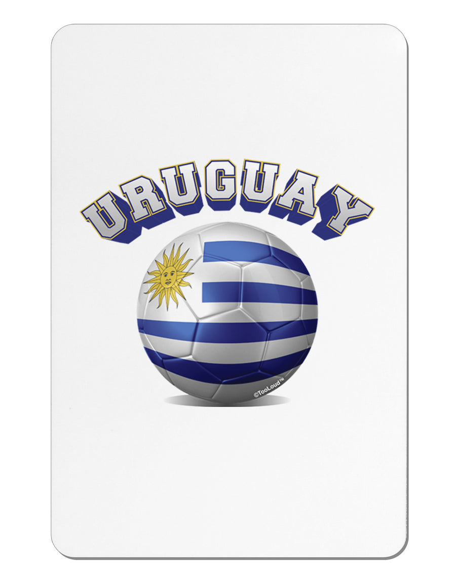 Soccer Ball Flag - Uruguay Aluminum Magnet-TooLoud-White-Davson Sales