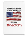 Remember - Veterans Aluminum Magnet-TooLoud-White-Davson Sales