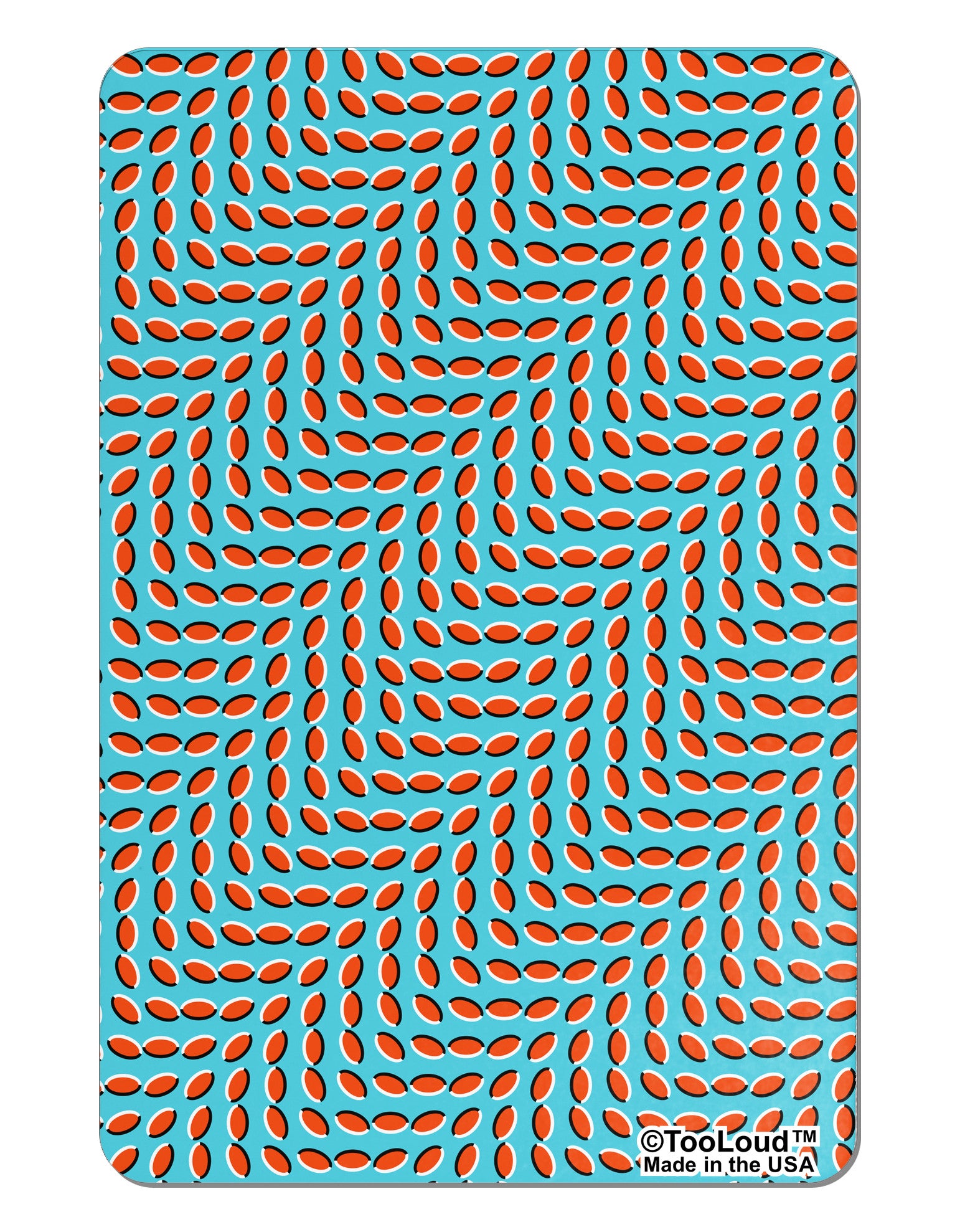 Swimming Fish Optical Illusion Aluminum Magnet All Over Print-TooLoud-White-Davson Sales