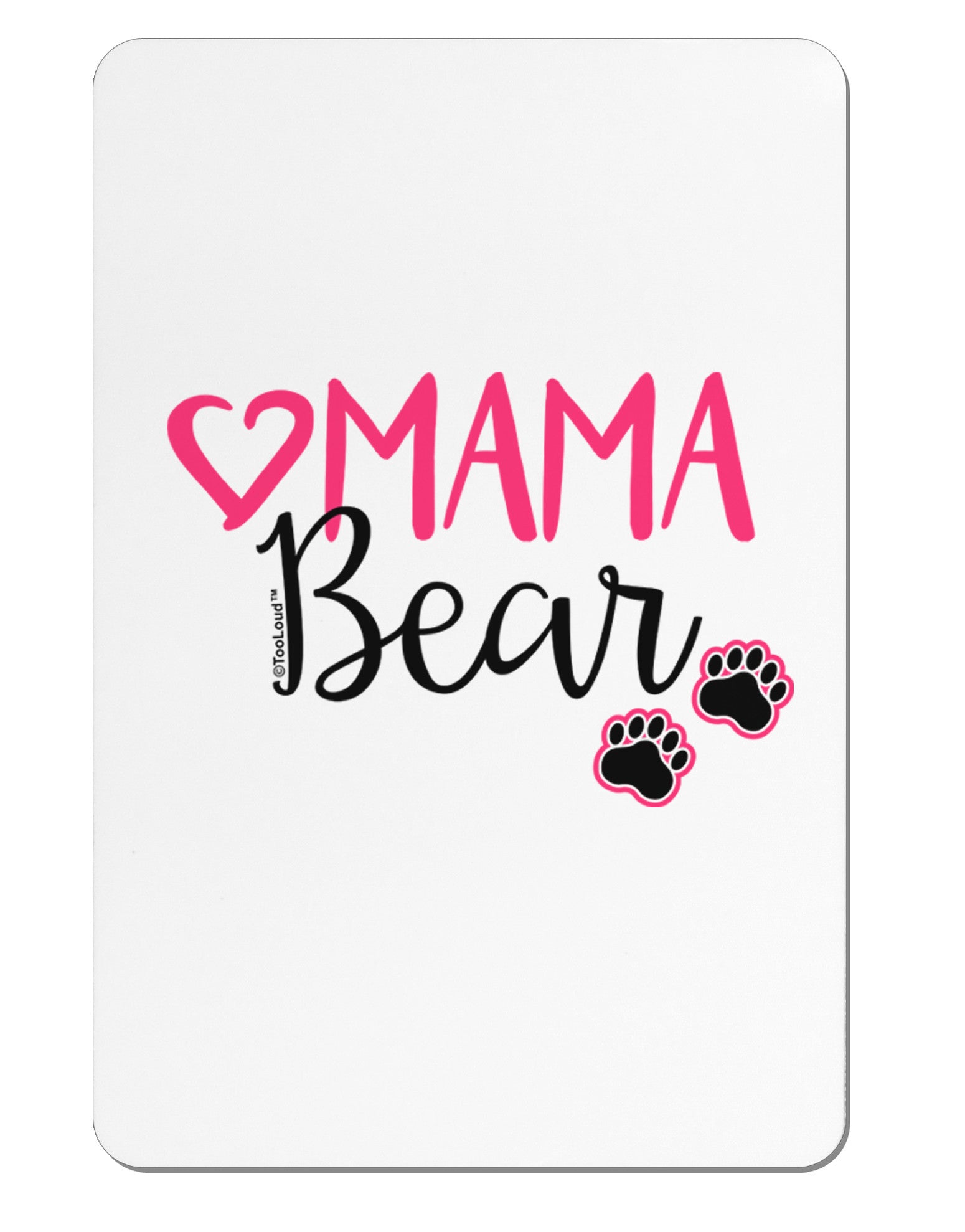 Mama Bear Paws Aluminum Magnet-TooLoud-White-Davson Sales