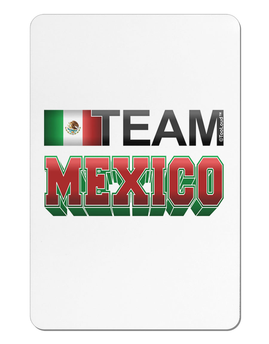 Sporty Team Mexico Aluminum Magnet-TooLoud-White-Davson Sales