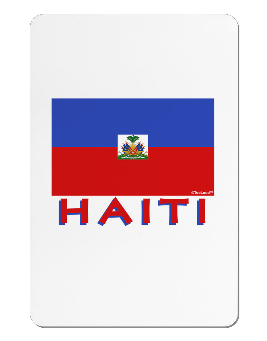 Haiti Flag Aluminum Magnet-TooLoud-White-Davson Sales