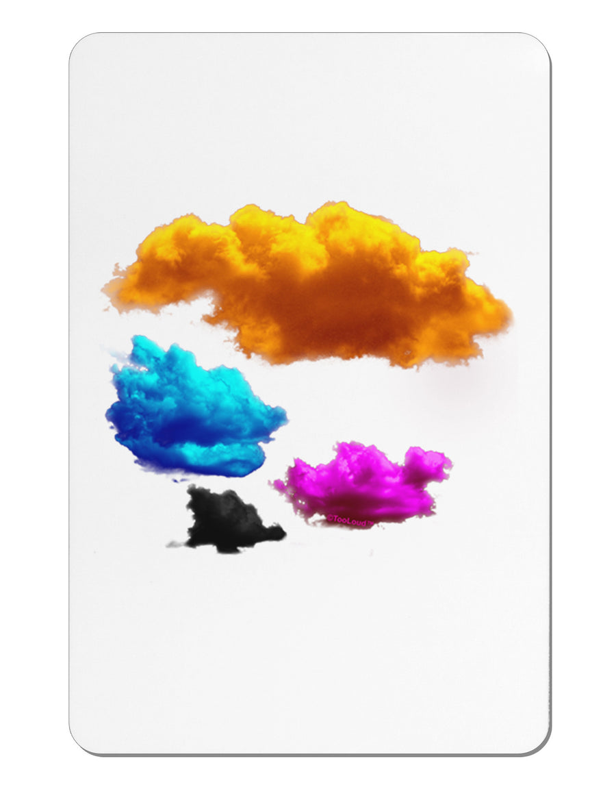 CMYK Clouds Aluminum Magnet-TooLoud-White-Davson Sales