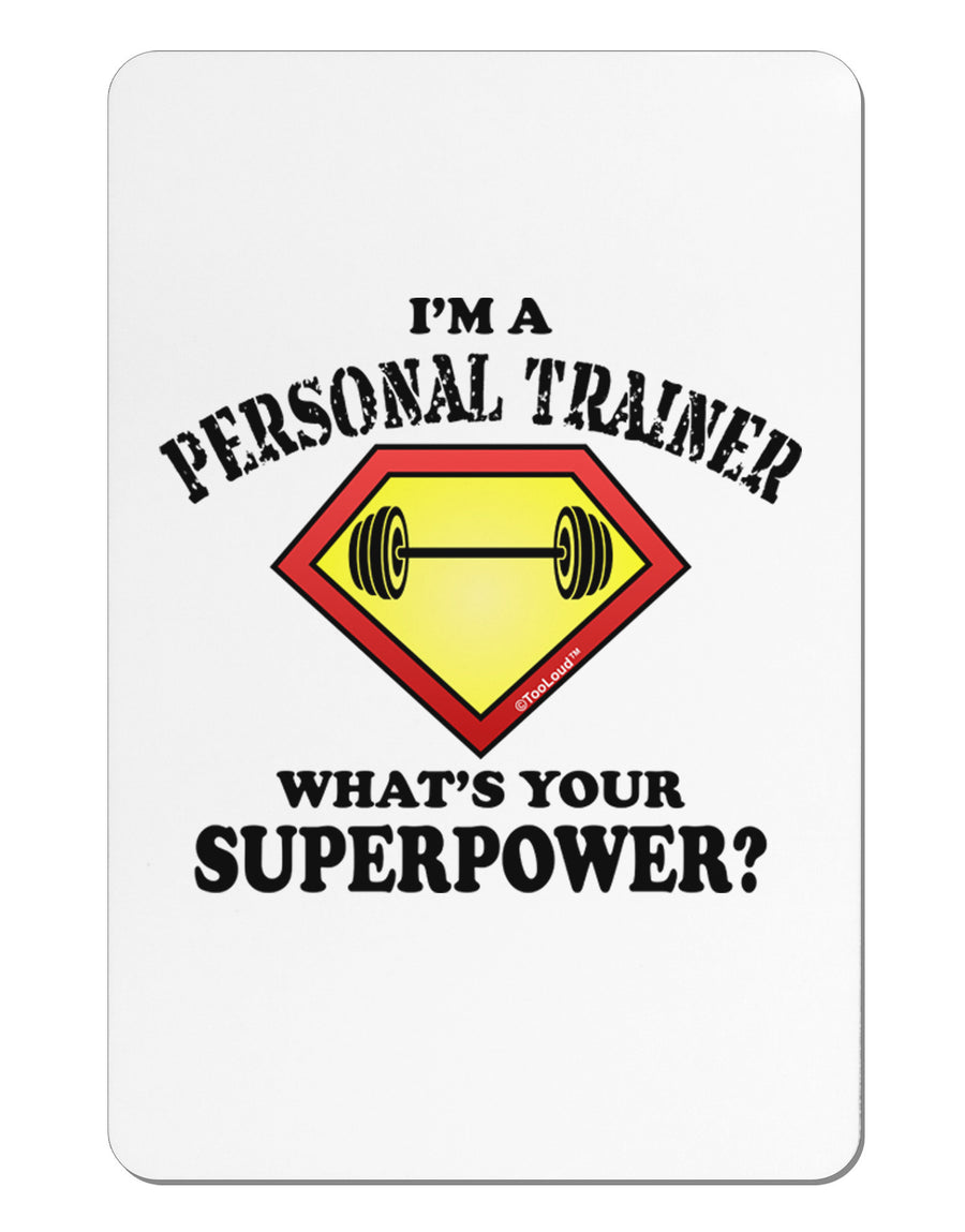 Personal Trainer - Superpower Aluminum Magnet-TooLoud-White-Davson Sales