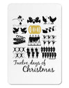 12 Days of Christmas Text Color Aluminum Magnet-TooLoud-White-Davson Sales