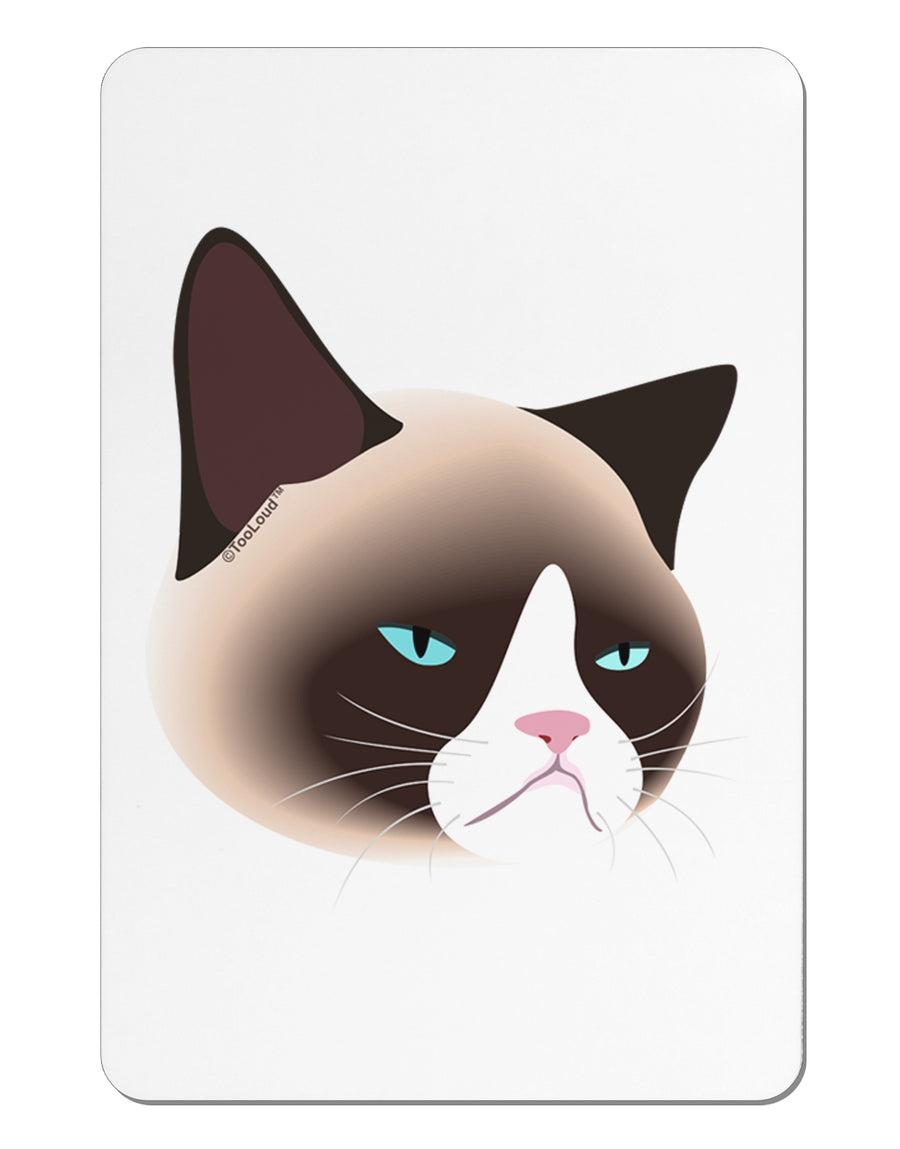 Cute Disgruntled Siamese Cat Aluminum Magnet by TooLoud-TooLoud-White-Davson Sales