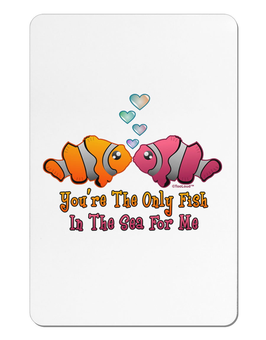 Kissy Clownfish Only Fish In The Sea Aluminum Magnet-TooLoud-White-Davson Sales