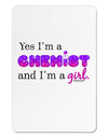 Yes I am a Chemist Girl Aluminum Magnet-TooLoud-White-Davson Sales