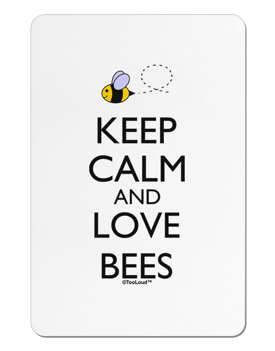 Keep Calm and Love Bees Color Aluminum Magnet-TooLoud-White-Davson Sales