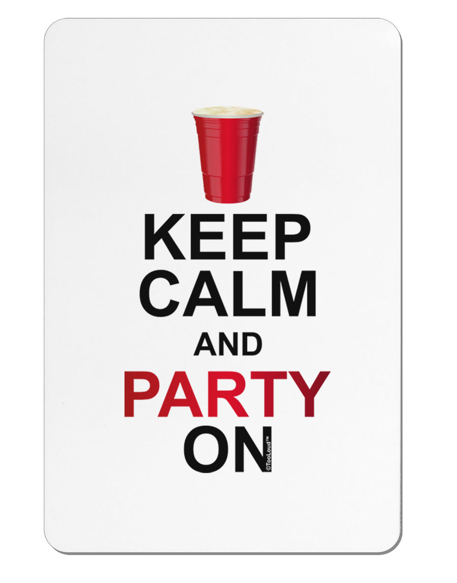 Keep Calm - Party Beer Aluminum Magnet-TooLoud-White-Davson Sales