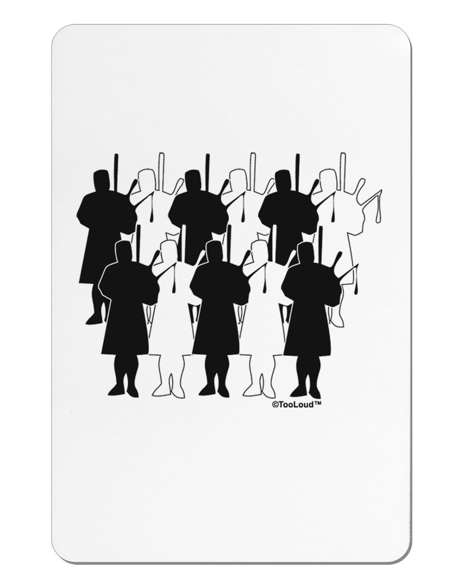 Eleven Pipers Piping Aluminum Magnet-TooLoud-White-Davson Sales