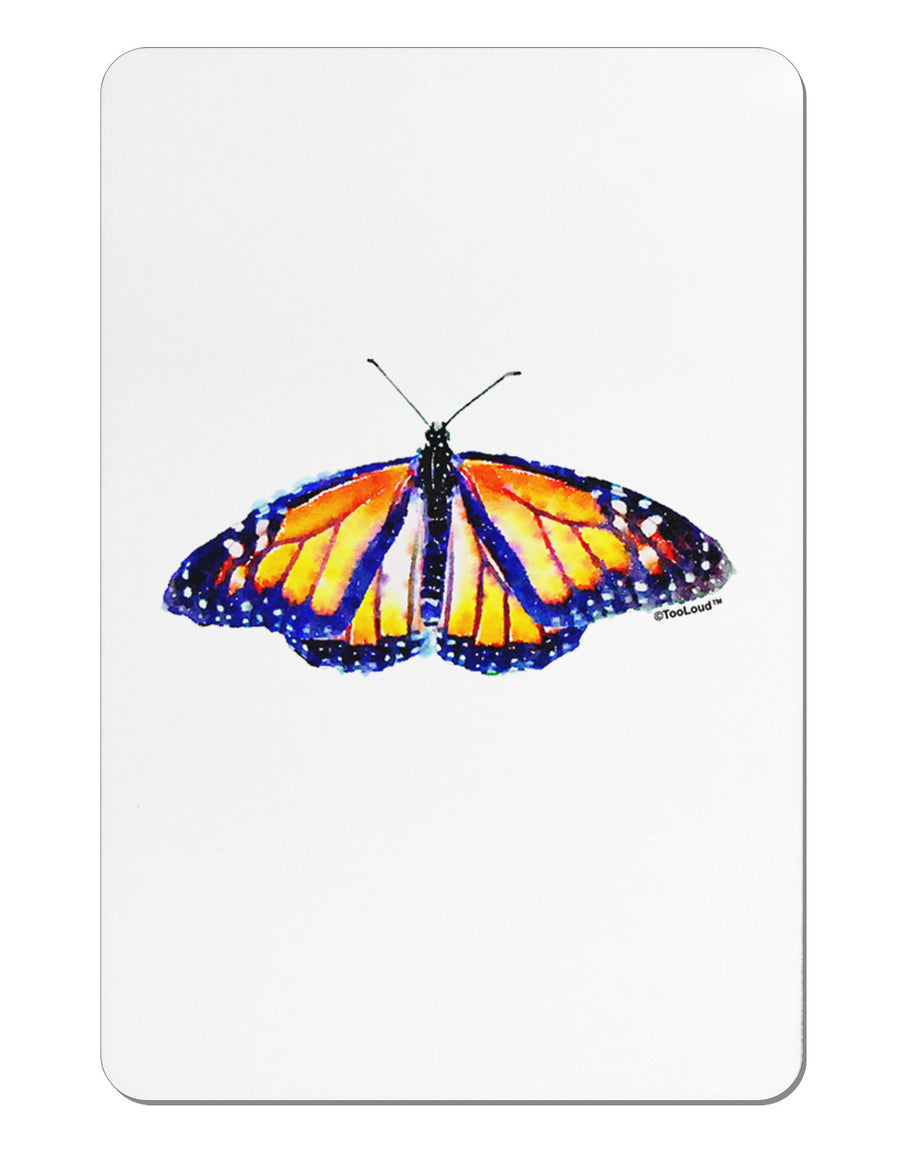 TooLoud Watercolor Monarch Butterfly Aluminum Magnet-TooLoud-White-Davson Sales