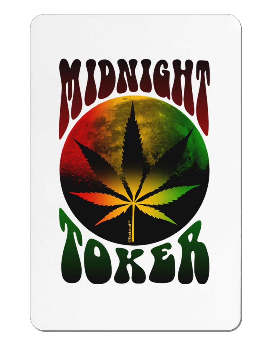 Midnight Toker Marijuana Aluminum Magnet-TooLoud-White-Davson Sales