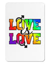 Love Is Love Gay Pride Aluminum Magnet-TooLoud-White-Davson Sales