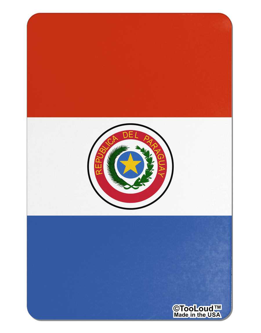 Paraguay Flag AOP Aluminum Magnet All Over Print-TooLoud-White-Davson Sales