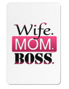 Wife Mom Boss Aluminum Magnet-TooLoud-White-Davson Sales