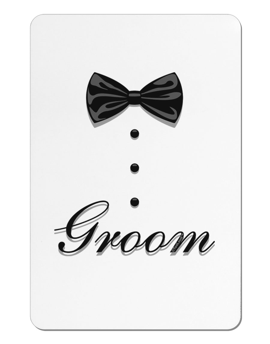 Tuxedo - Groom Aluminum Magnet-TooLoud-White-Davson Sales