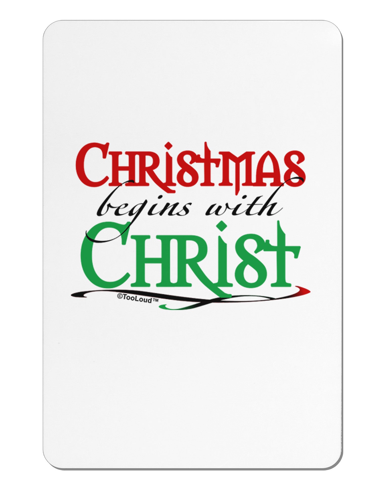Begins With Christ Text Aluminum Magnet-TooLoud-White-Davson Sales