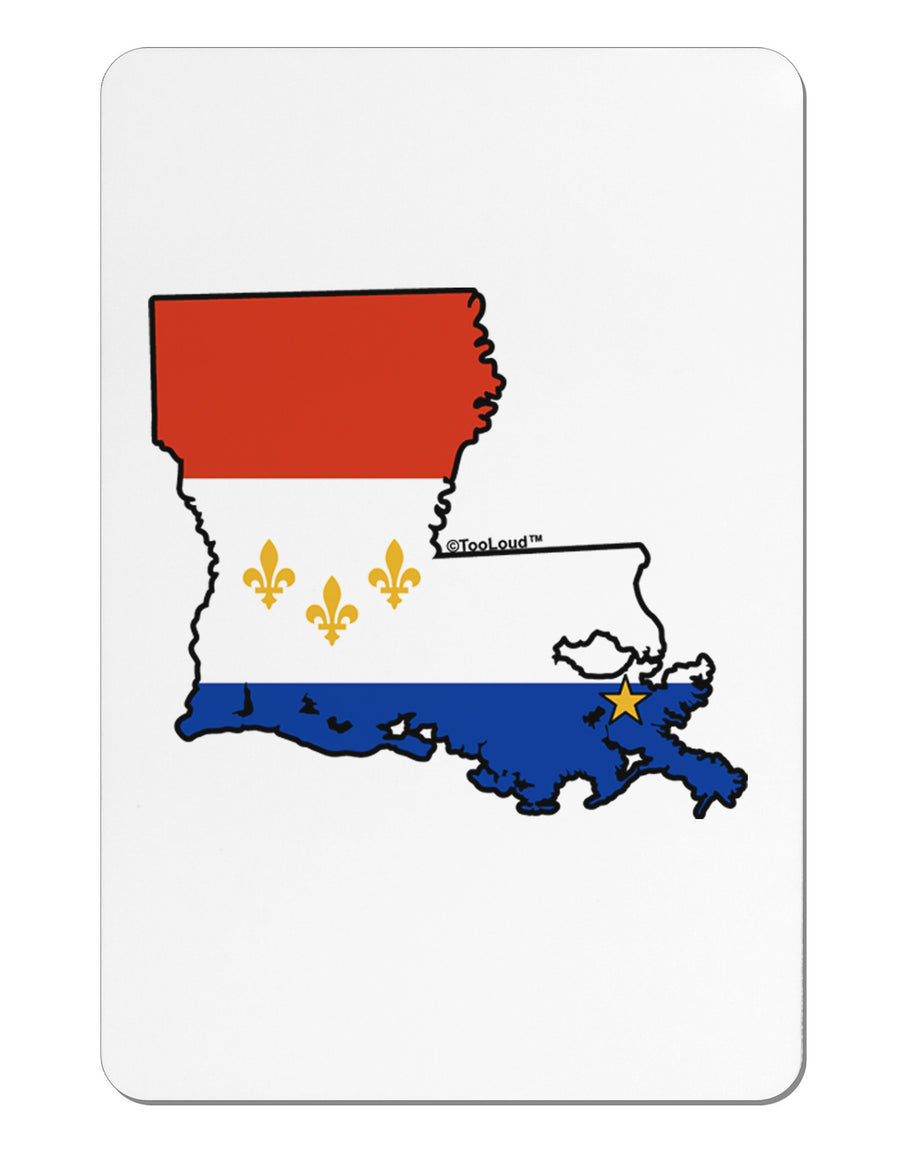 New Orleans Louisiana Flag Aluminum Magnet-TooLoud-White-Davson Sales