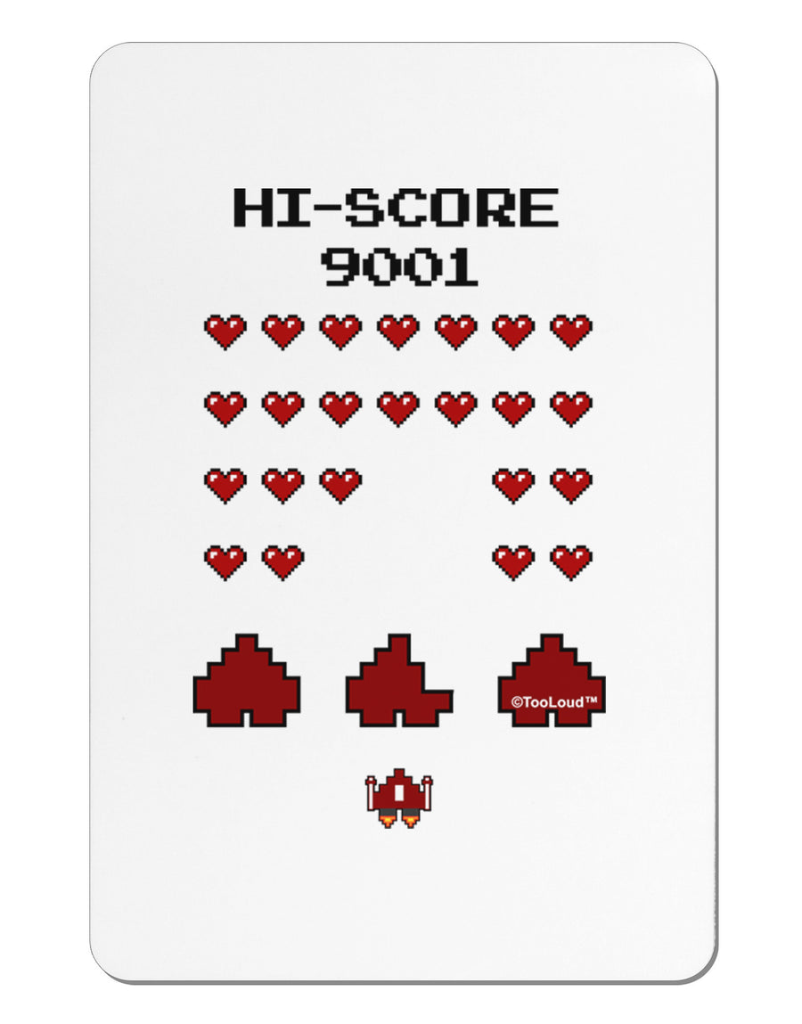 Pixel Heart Invaders Design Aluminum Magnet-TooLoud-White-Davson Sales