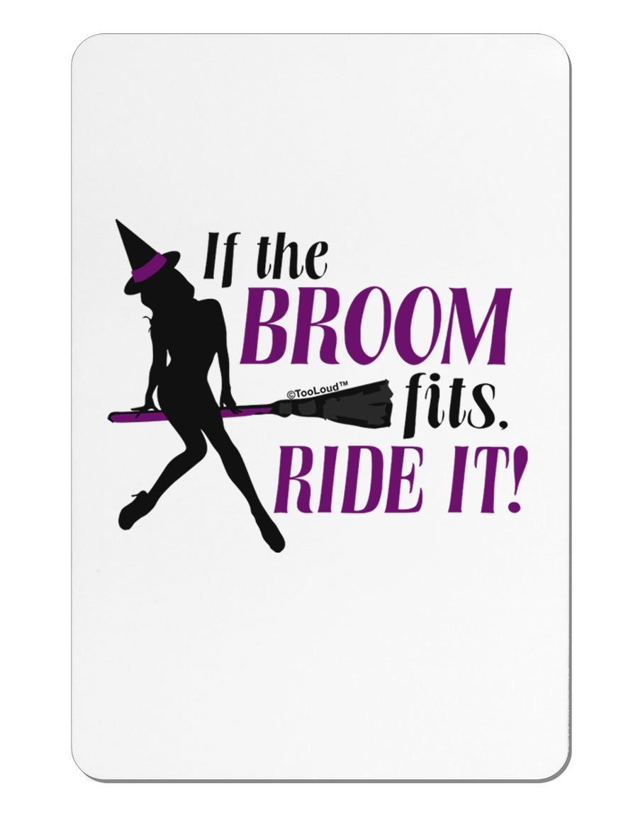 Ride It Purple Aluminum Magnet-TooLoud-White-Davson Sales