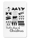 TooLoud Twelve Days of Christmas Text Aluminum Magnet-TooLoud-White-Davson Sales