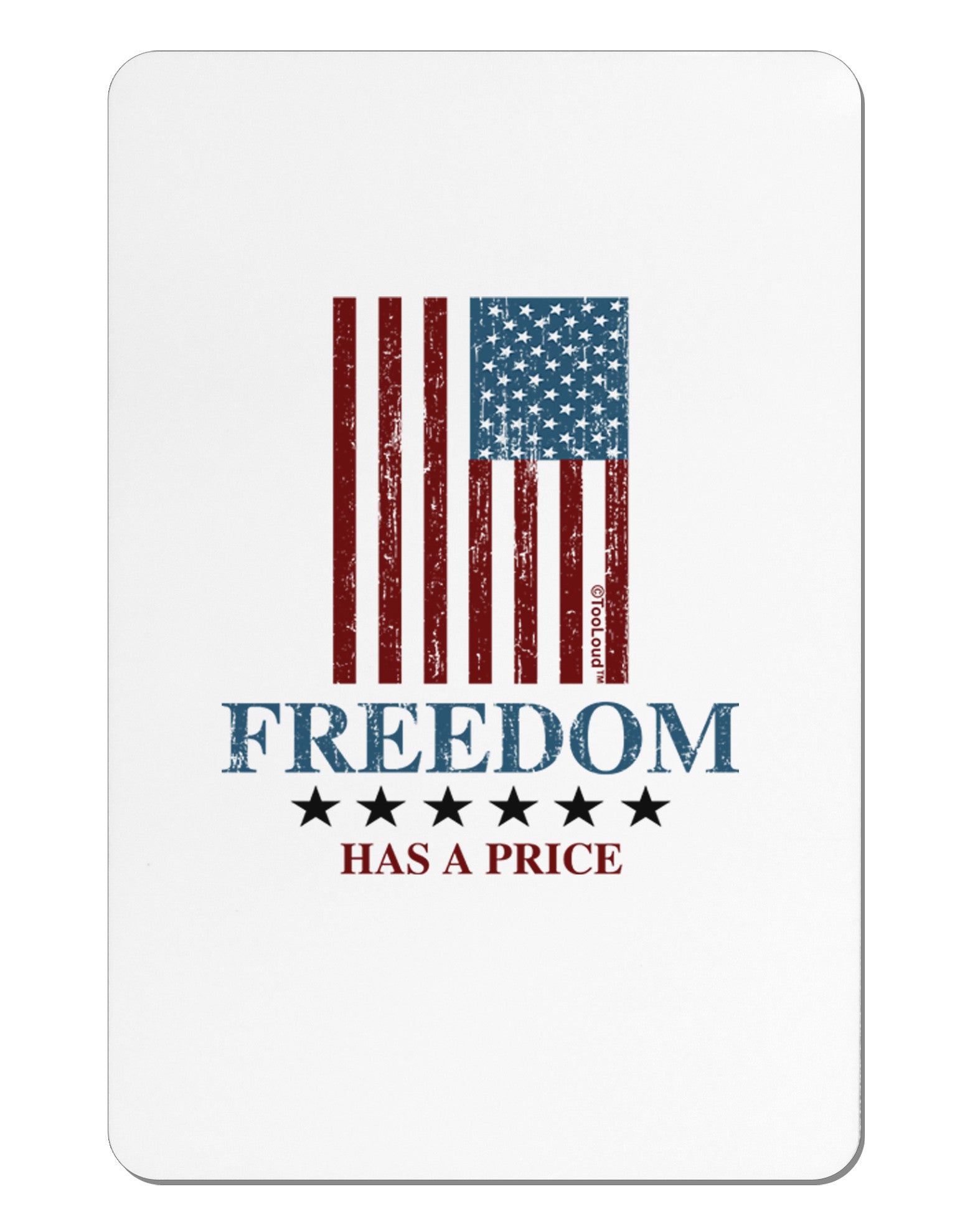 Freedom Flag Color Aluminum Magnet-TooLoud-White-Davson Sales