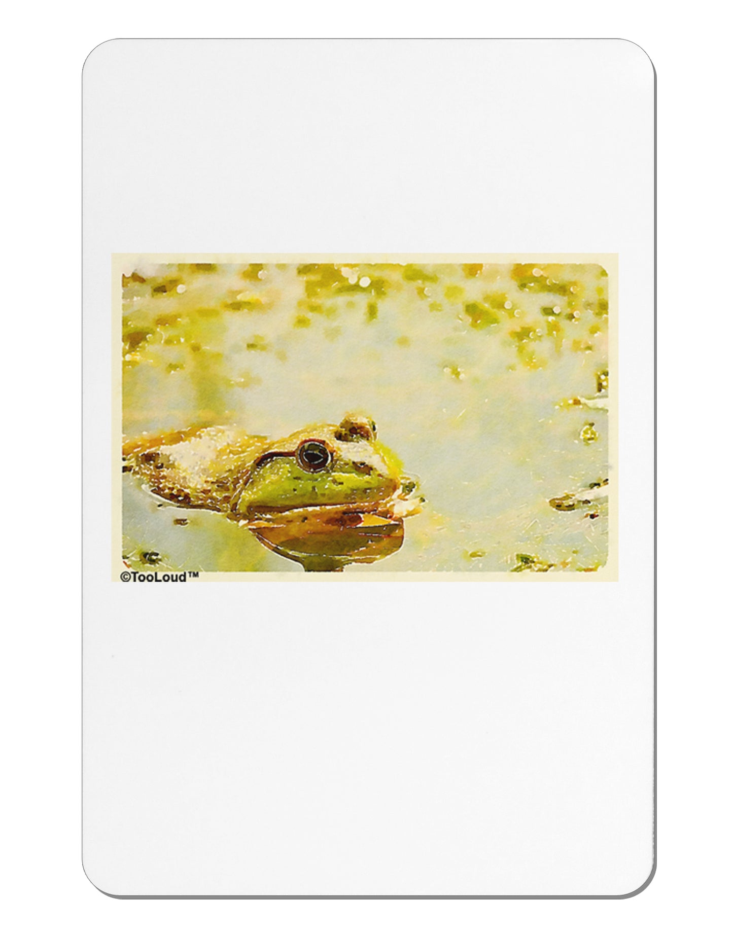 Bullfrog In Watercolor Aluminum Magnet by TooLoud-TooLoud-White-Davson Sales