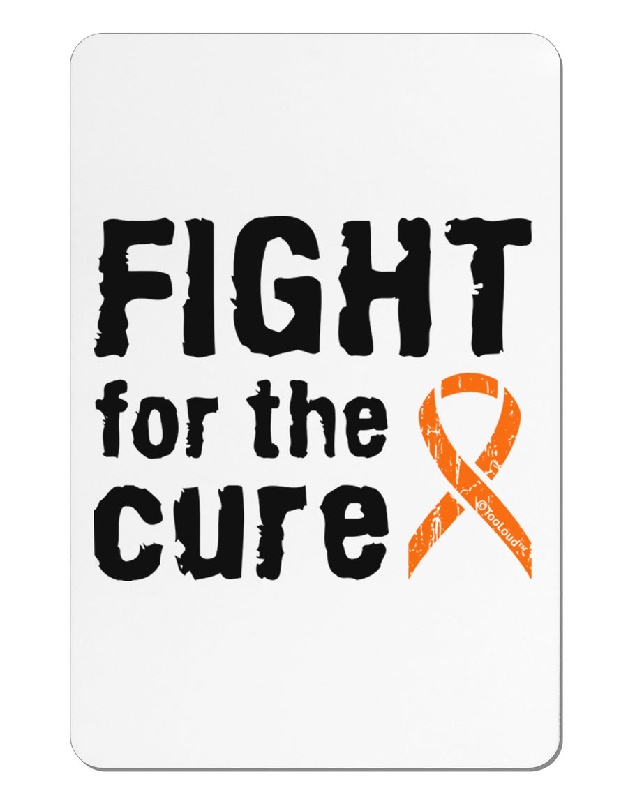 Fight for the Cure - Orange Ribbon Leukemia Aluminum Magnet-TooLoud-White-Davson Sales