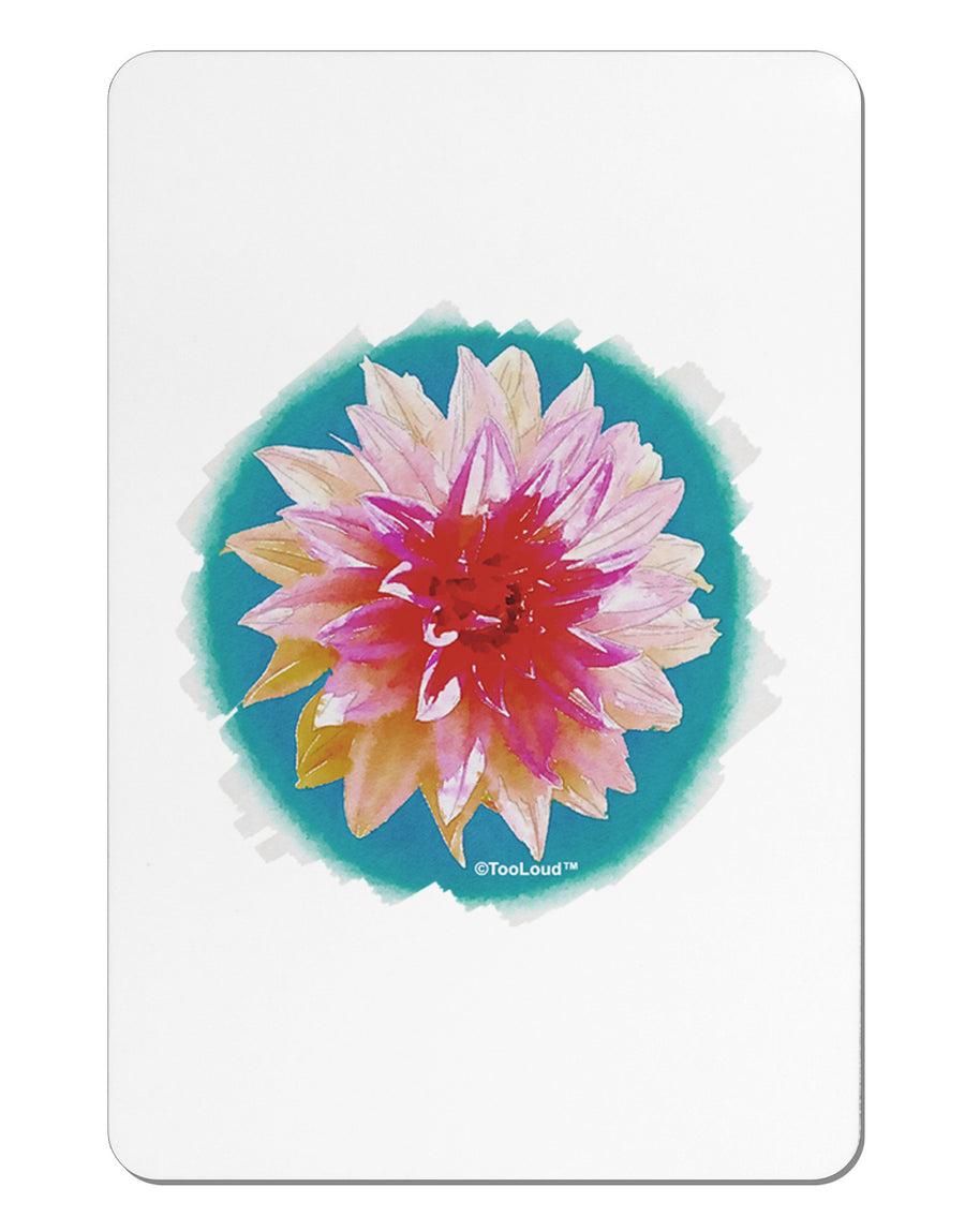 Watercolor Flower Aluminum Magnet-TooLoud-White-Davson Sales