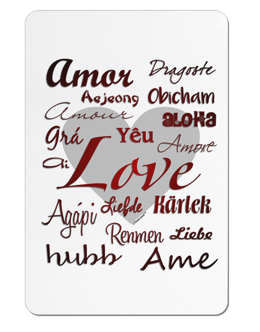 Love Languages Aluminum Magnet by TooLoud-TooLoud-White-Davson Sales